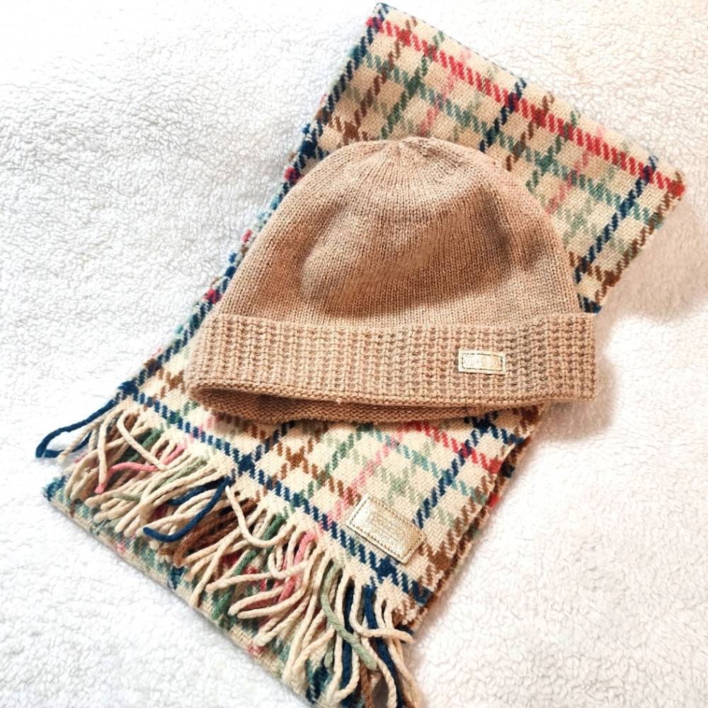Vintage Coach hat & Scarf bundle set